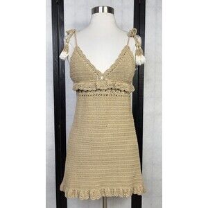 She Made Me Ila Crochet Mini Dress. Size: S